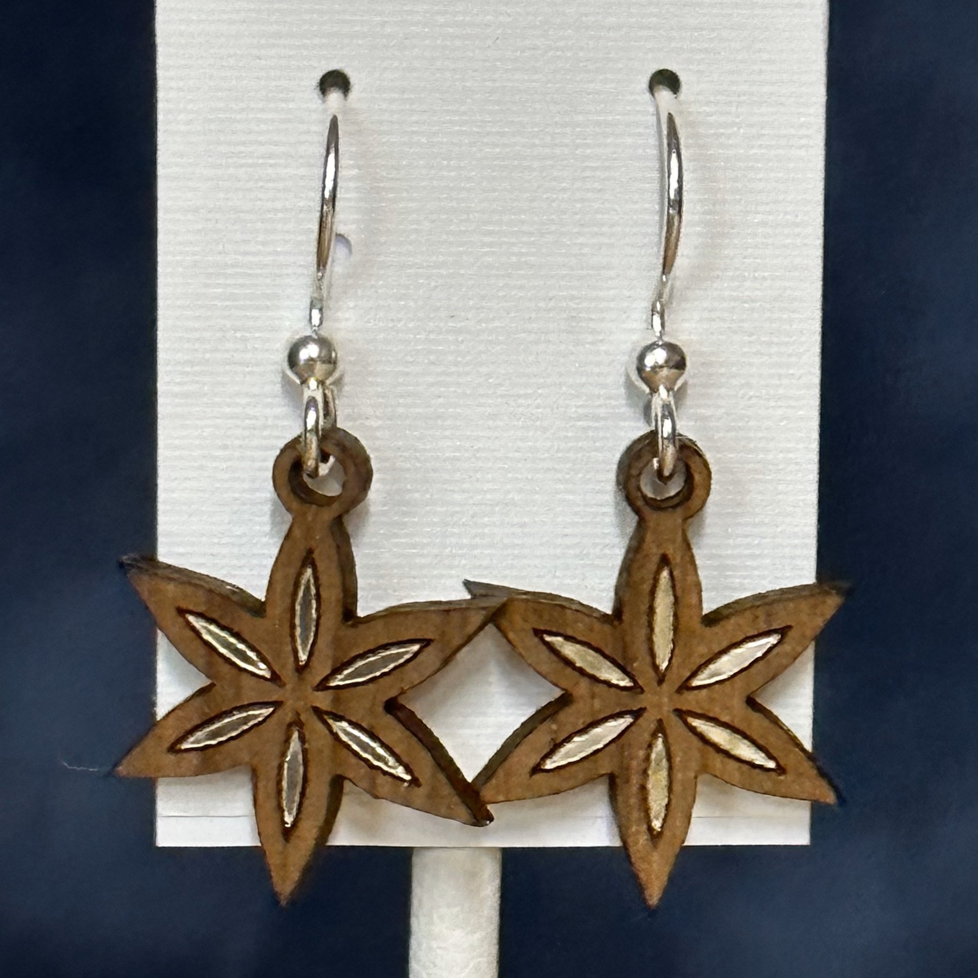 Star Flower Twig Earrings