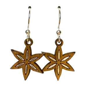 Star Flower Twig Earrings