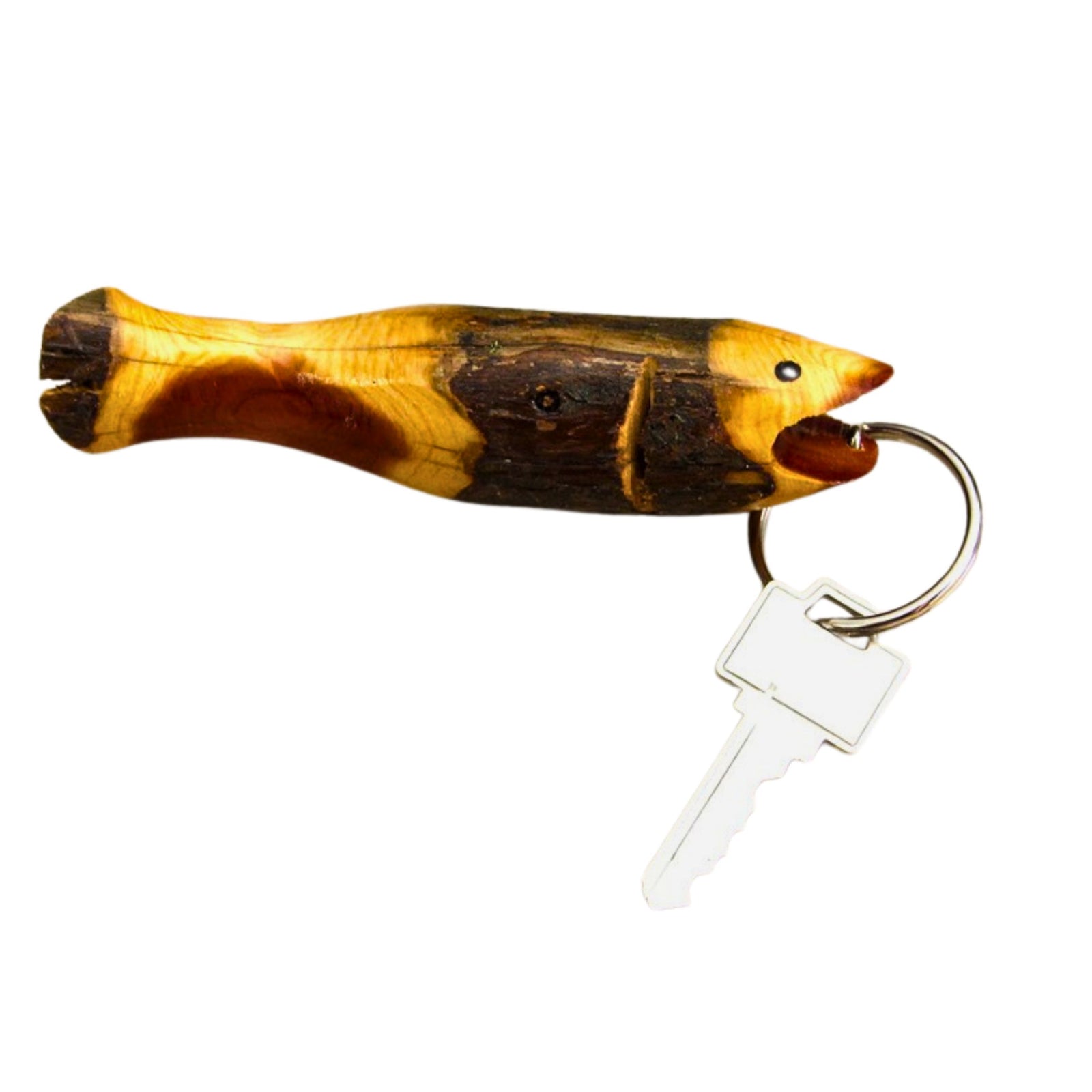 Alaska Wood Fish Keychain