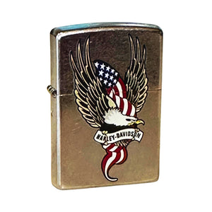 Harley-Davidson Silver Flag & Eagle Lighter