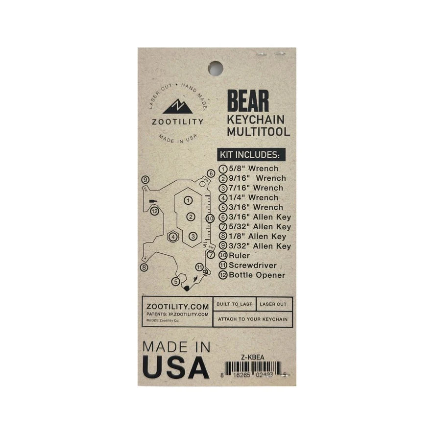 Bear Key 12-in-1 Keychain Multi-Tool