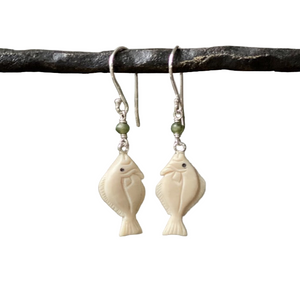Mammoth Ivory Halibut Earrings