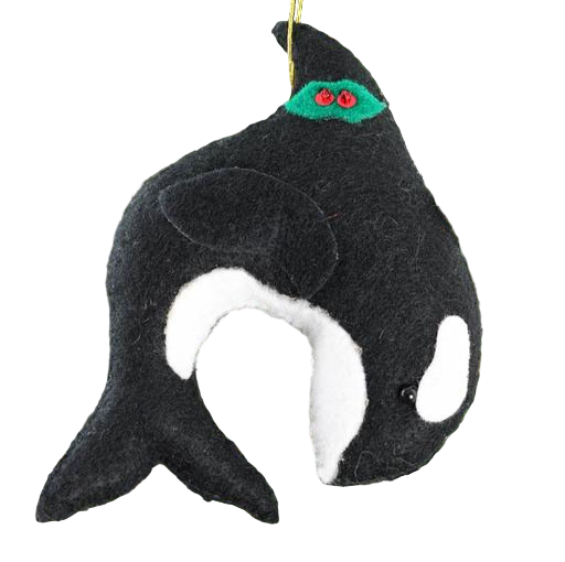 Orca Felt Ornament
