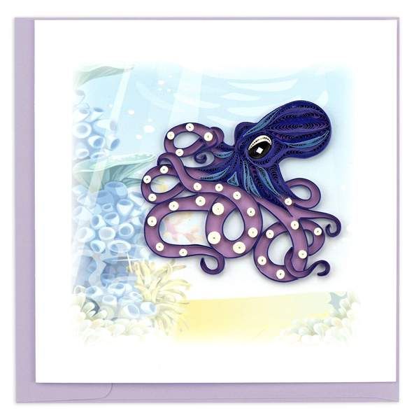 Octopus Quilling Card