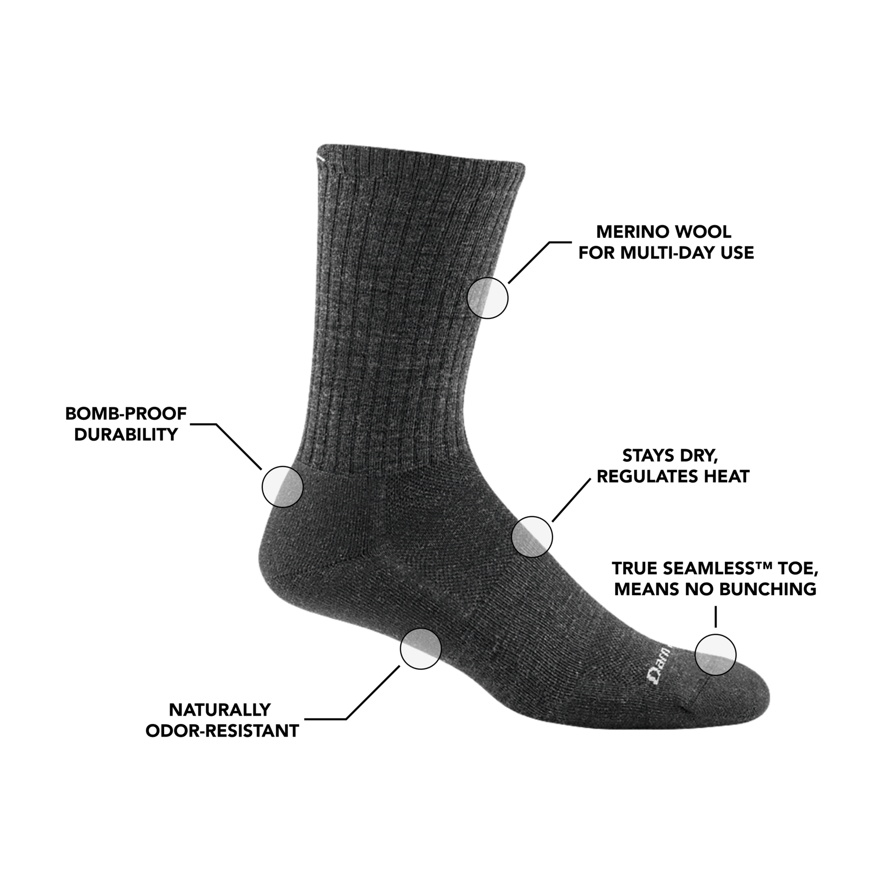 The Standard Crew Lightweight Lifestyle Sock - Men's