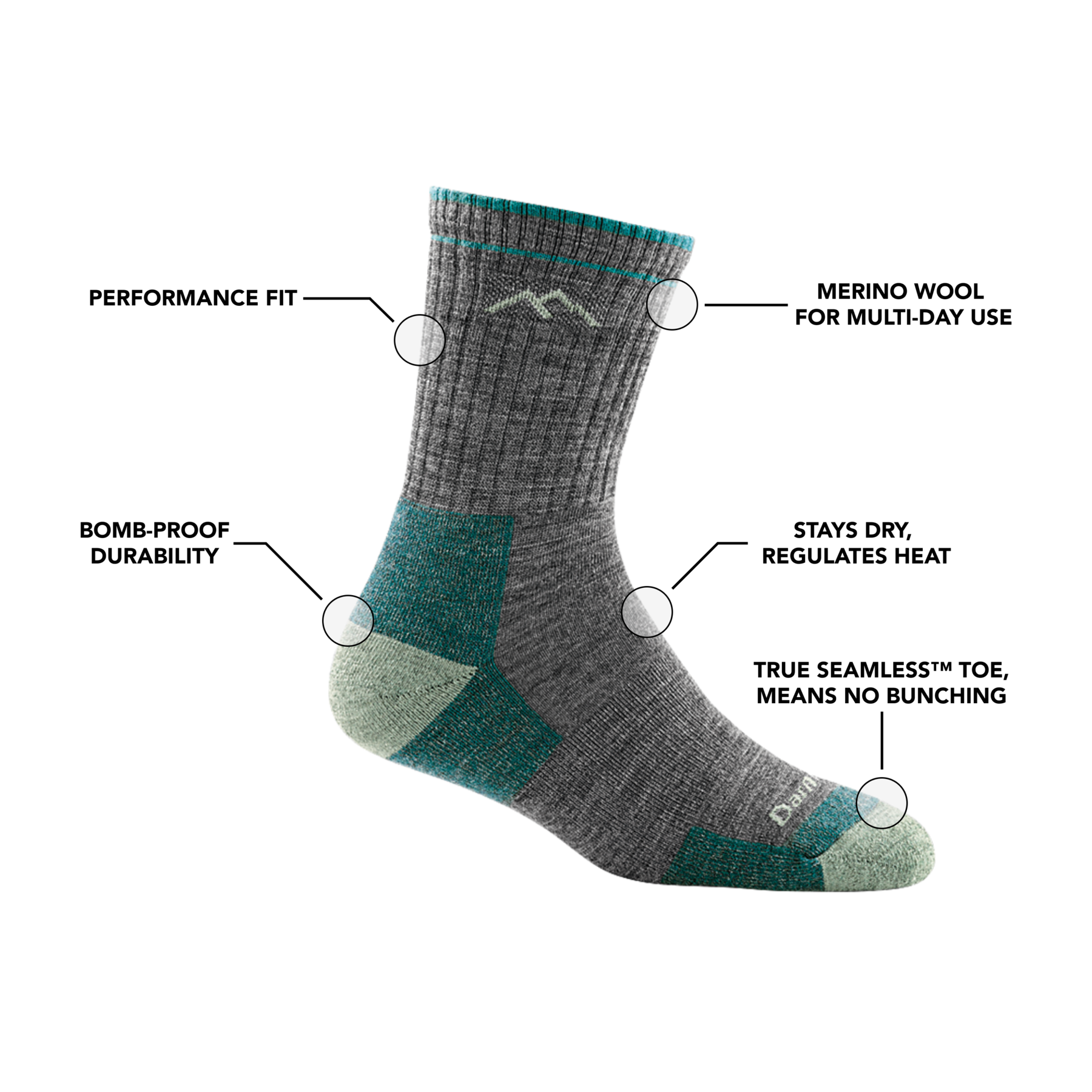 Hiker Micro Crew Midweight - Womens