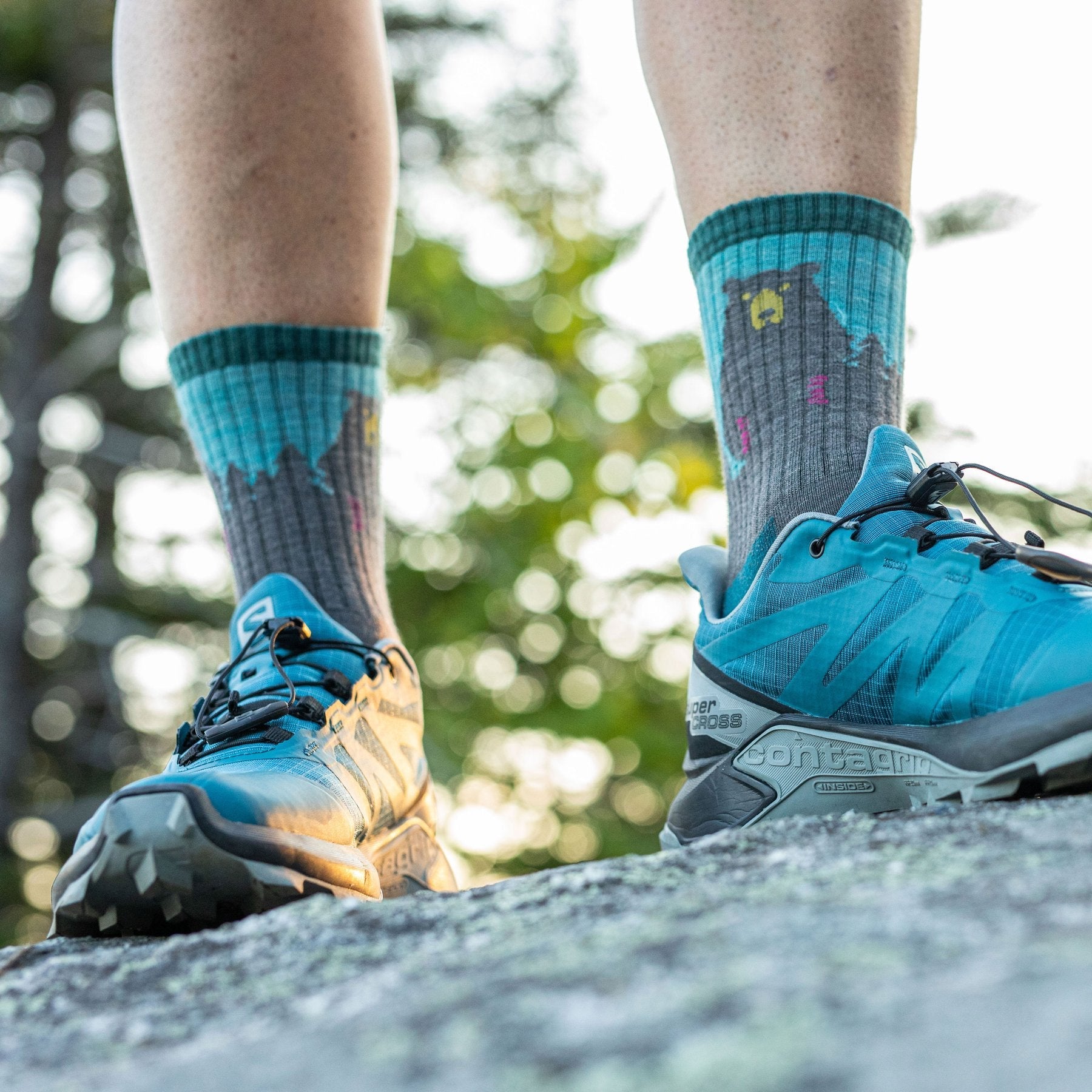 Bear Town Micro Crew Lightweight Hiking Sock for Women