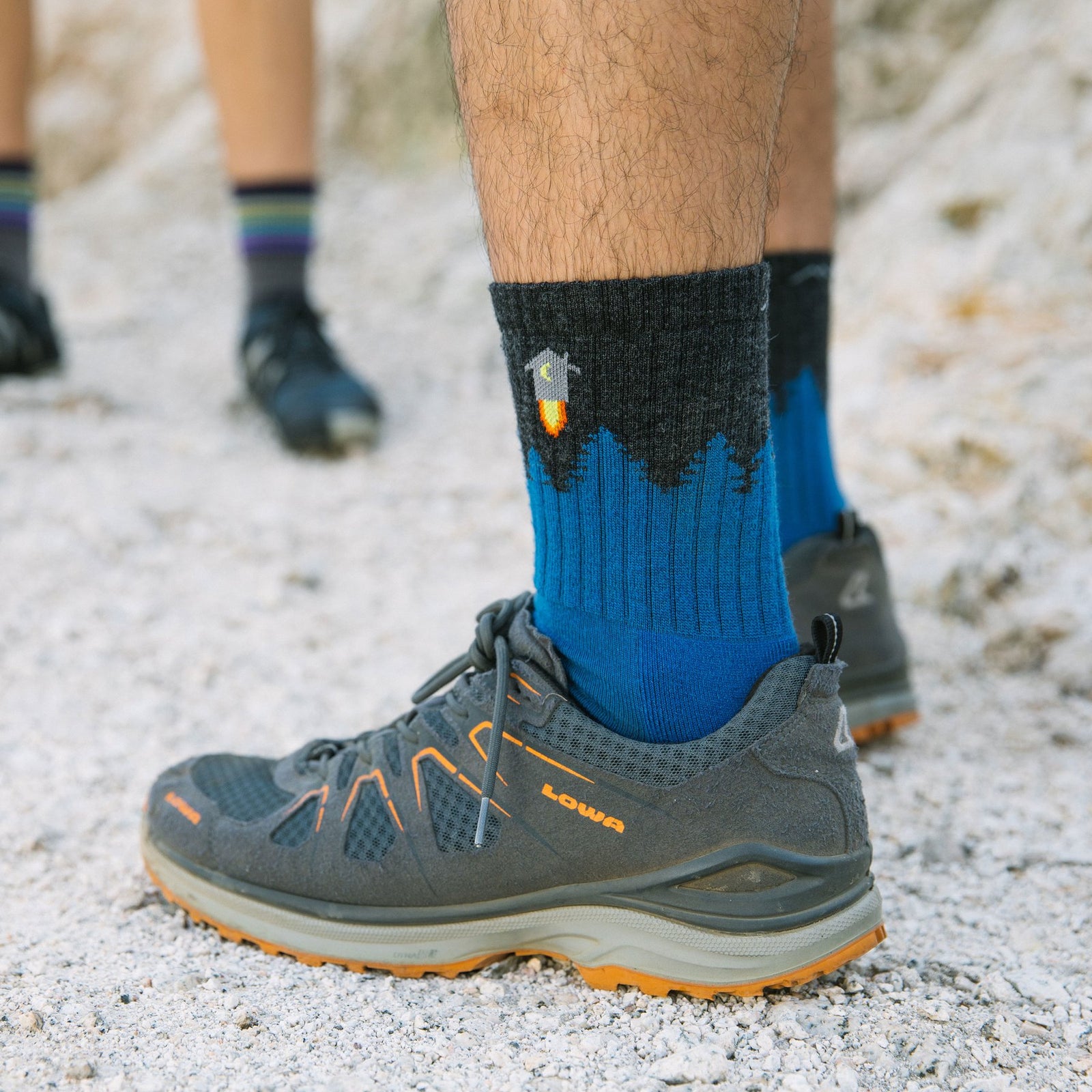 Number 2 Micro Crew Midweight Hiking Sock with Cushion for Men - Gray