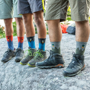 Number 2 Micro Crew Midweight Hiking Sock with Cushion for Men - Gray