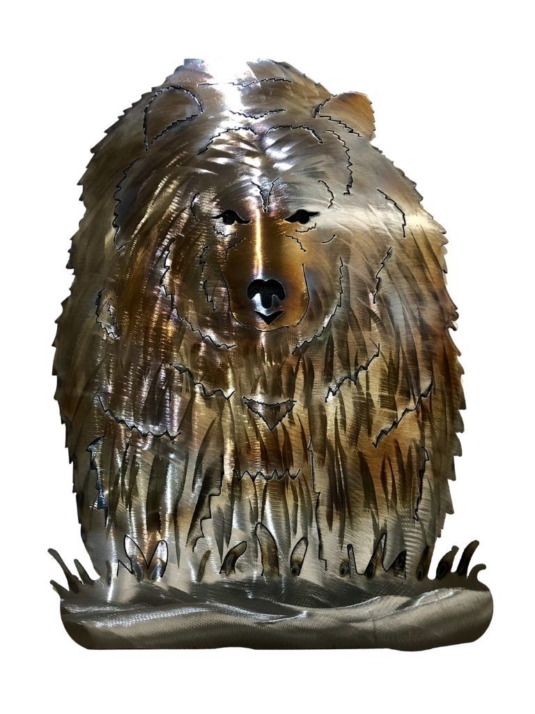 Grizzly Metal Wall Art