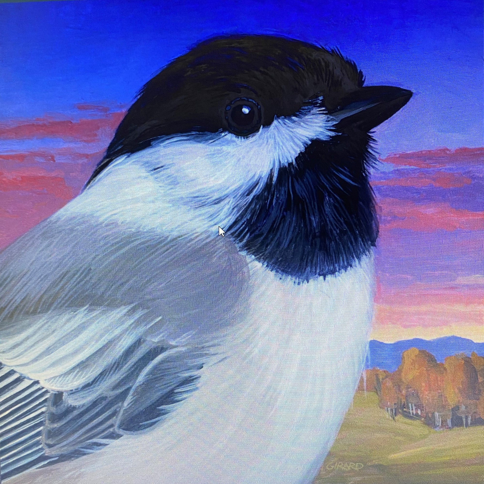 Chickadee - Wood Block by artist Francois Girard