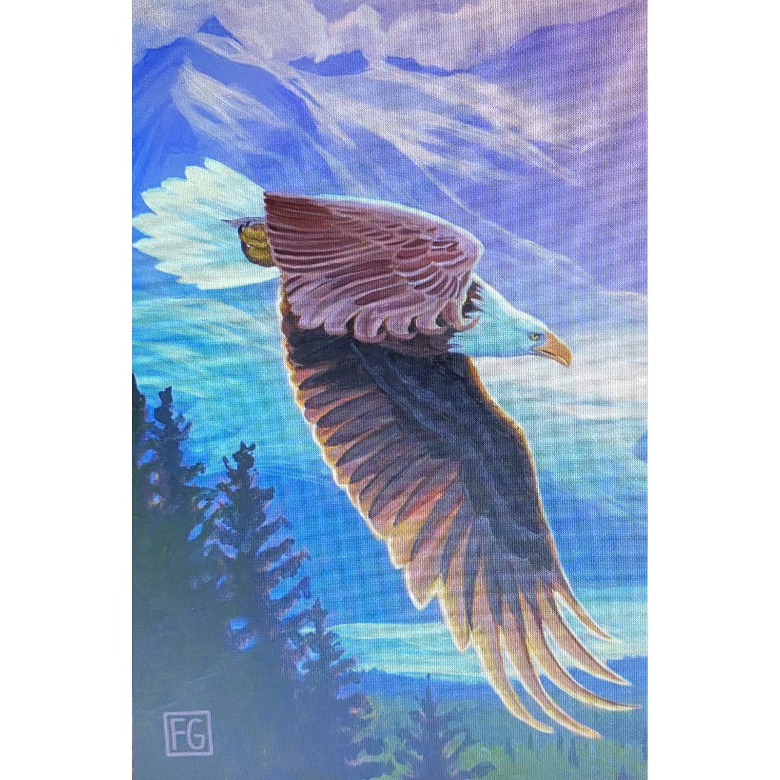 Golden Wings - Wood Block by artist Francois Girard