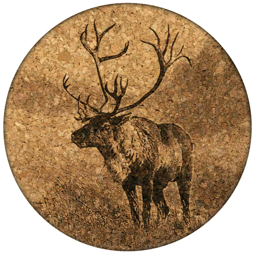 Tundra Caribou Cork Coaster