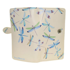 Dragonfly Cream Wallet - Large