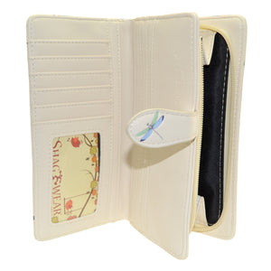 Dragonfly Cream Wallet - Large
