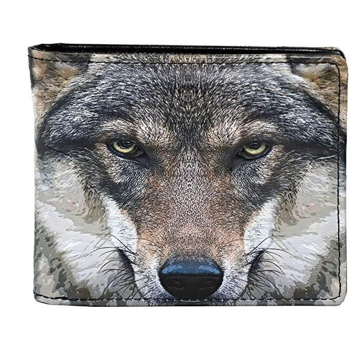 Portrait of Wolf Wallet for Men