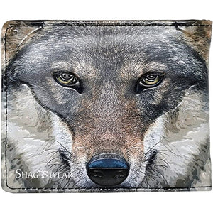 Portrait of Wolf Mens Wallet