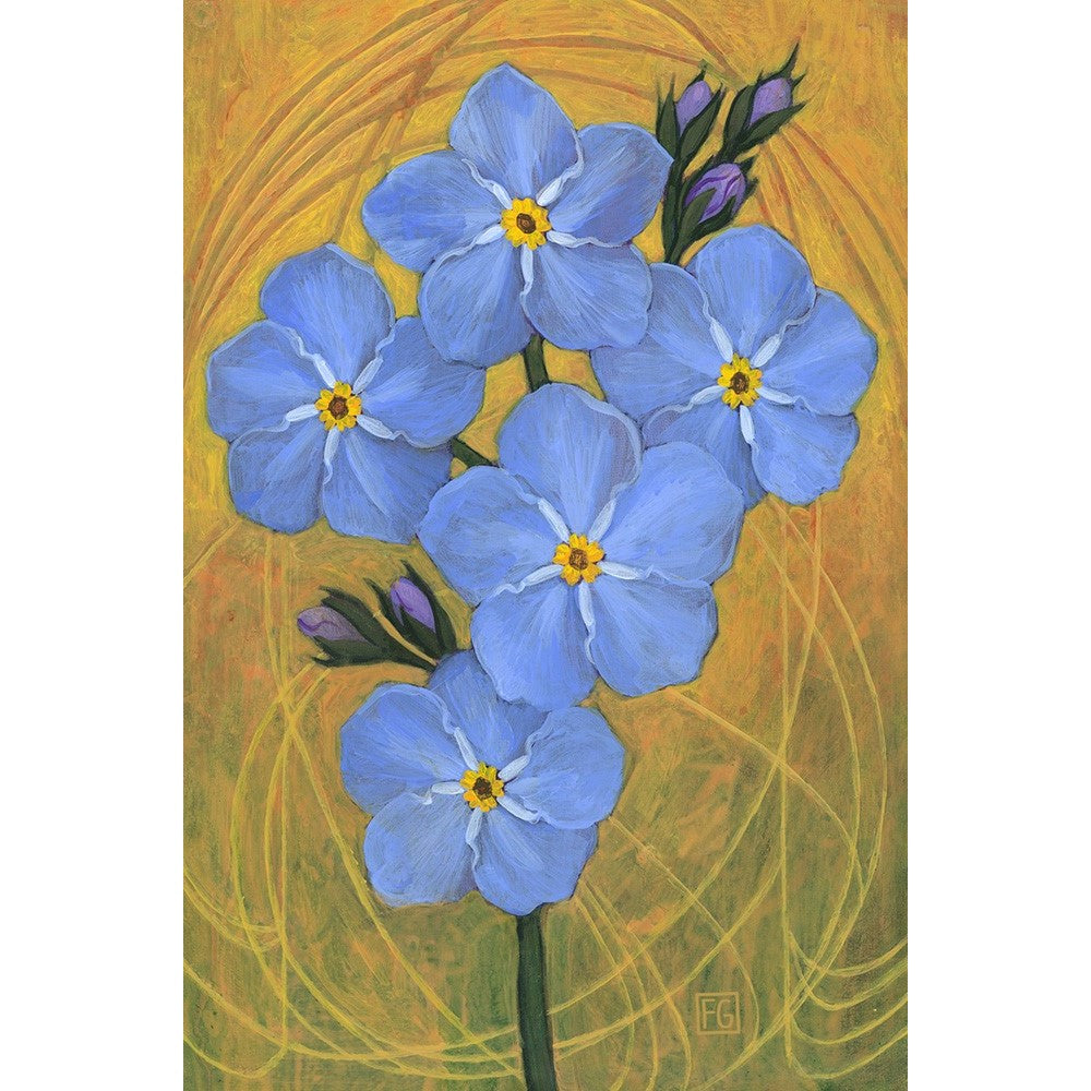 Forget Me Not - Wood Block by artist Francois Girard