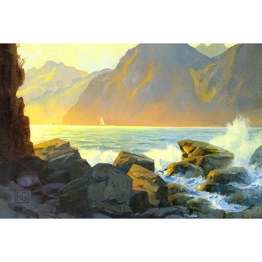 Fox Island - Wood Block by artist Francois Girard