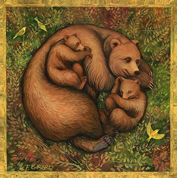 Three Bears - Wood Block by artist Francois Girard
