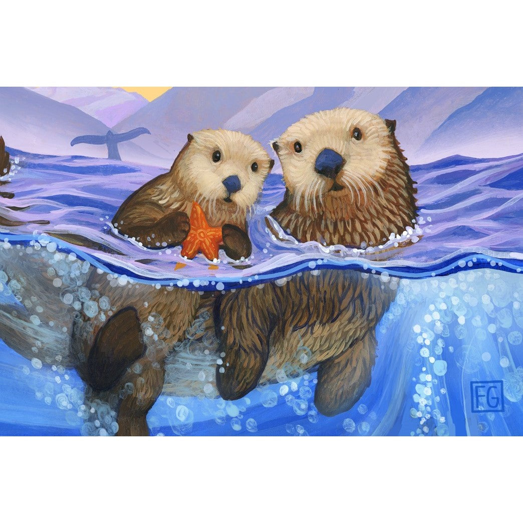 Otter - Wood Block by artist Francois Girard