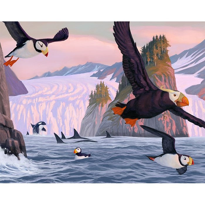 Puffin Pizazz - Wood Block by Artist Francois Girard