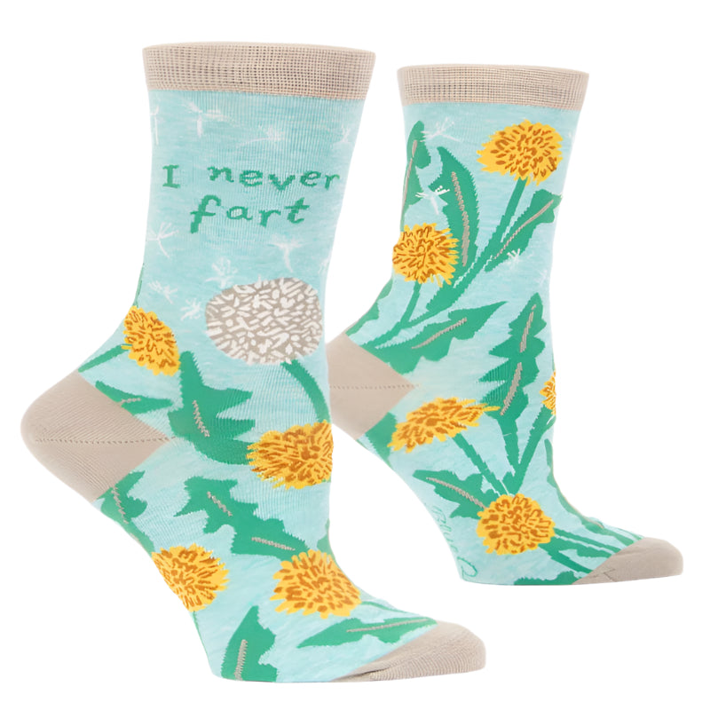 Womens Never Fart Crew Socks