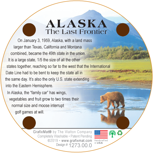 Alaska Map Cork Coaster