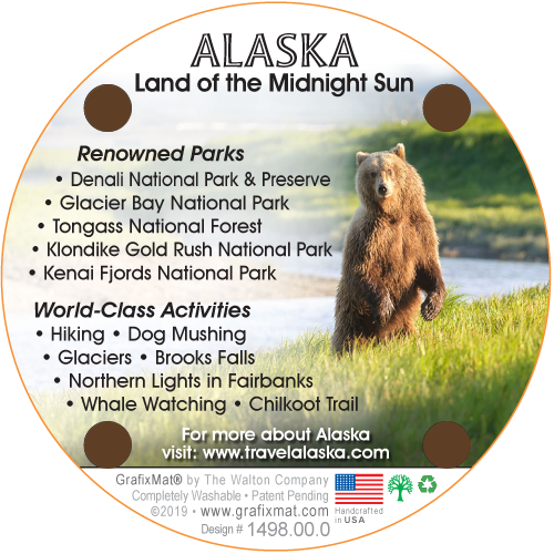Love Alaska Cork Coaster