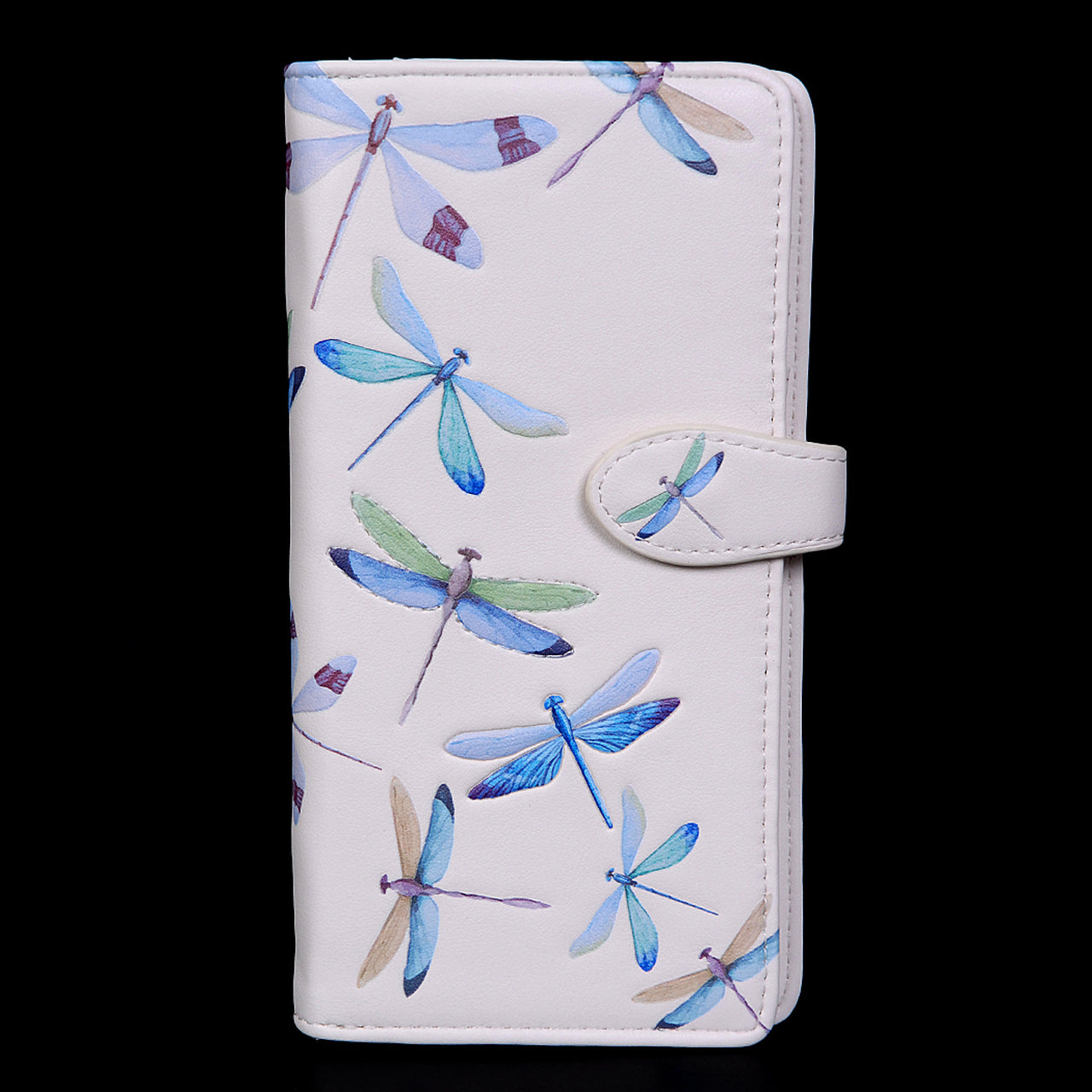 Dragonfly Cream Wallet - Large