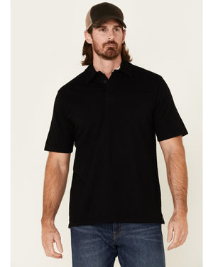 Short Sleeve Cotton Slub Knit Mens Polo