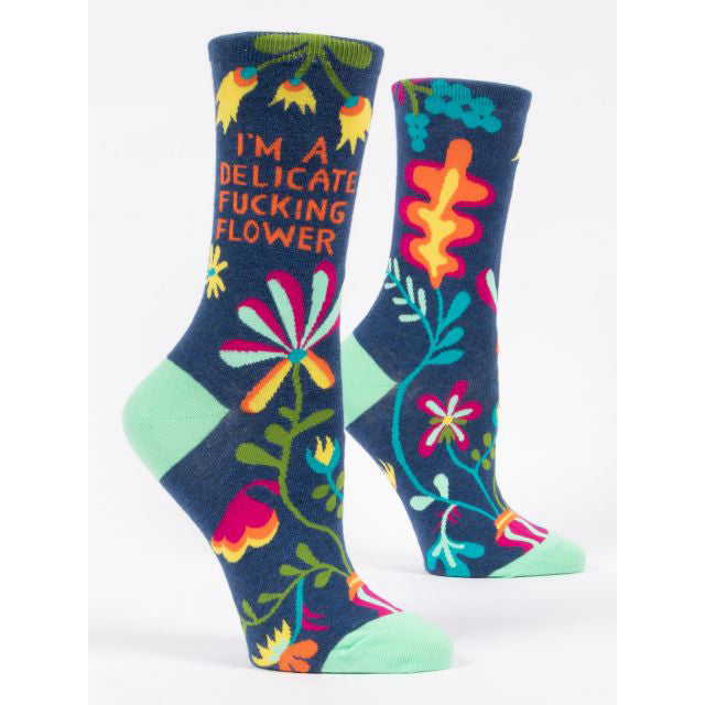Delicate Flower Crew Socks