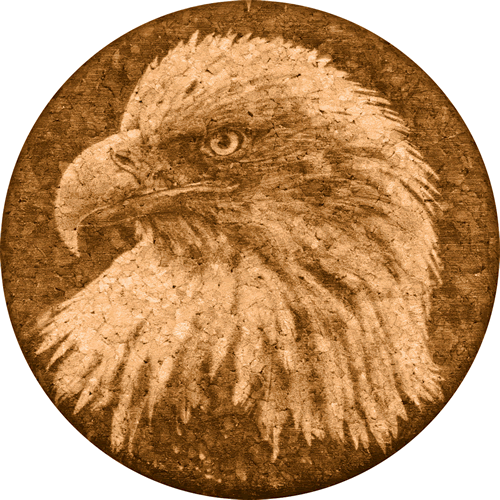 Bald Eagle Cork Coaster