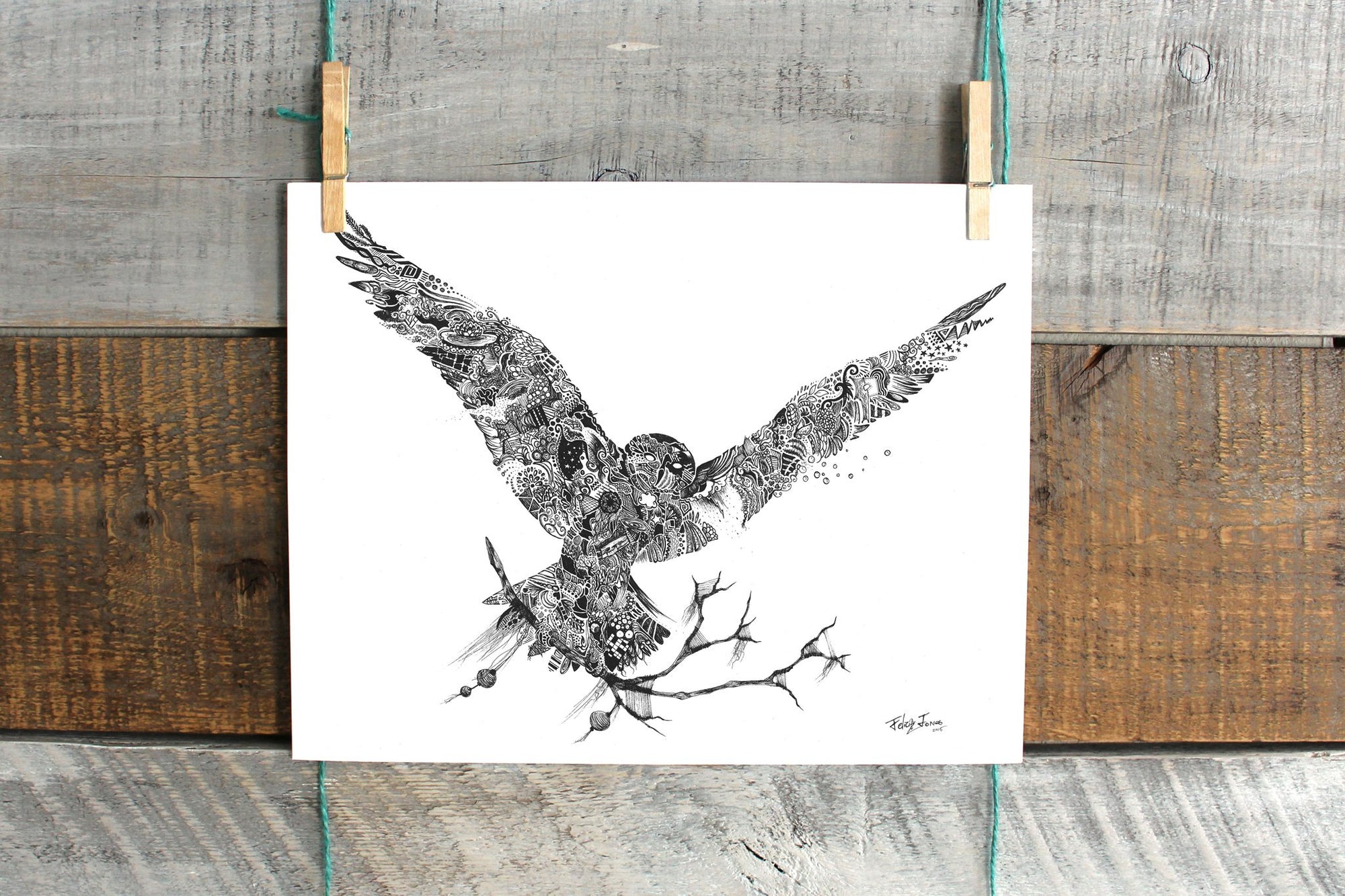 Owl - Matted Print