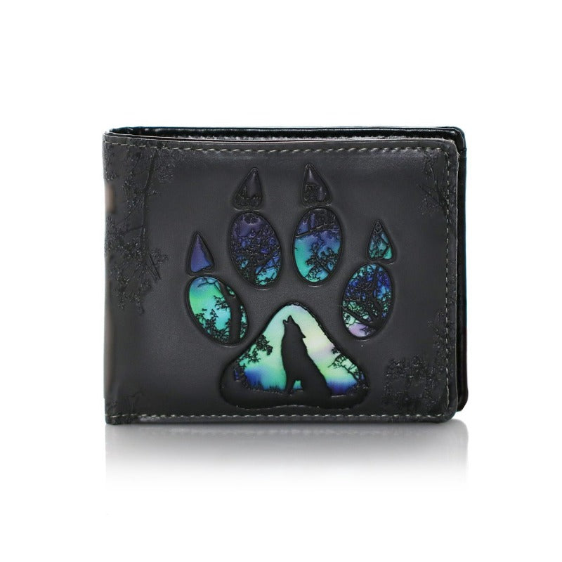 Grey Wolf Paw Mens Wallet