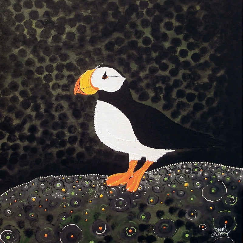 Puffin on Canvas
