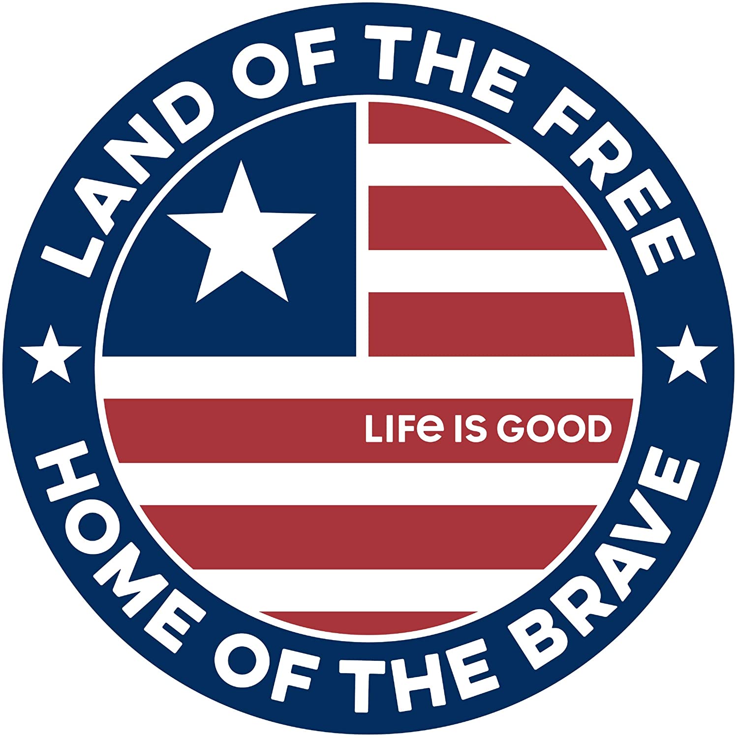 Land Of The Free Life Is Good Sticker