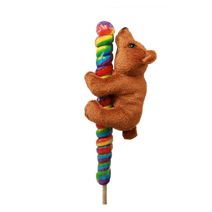 Grizzly Plush With Lollipop