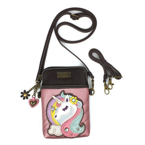 Unicorn Cellphone Crossbody - Glitter Pink