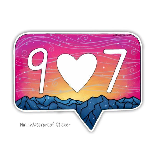 907 Love Mini Sticker