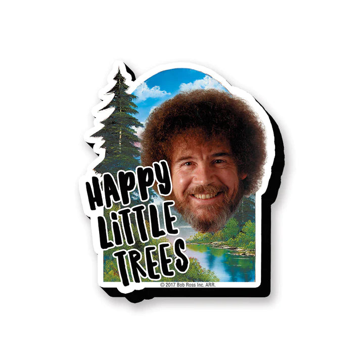 Bob Ross Trees Funky Chunky Magnet