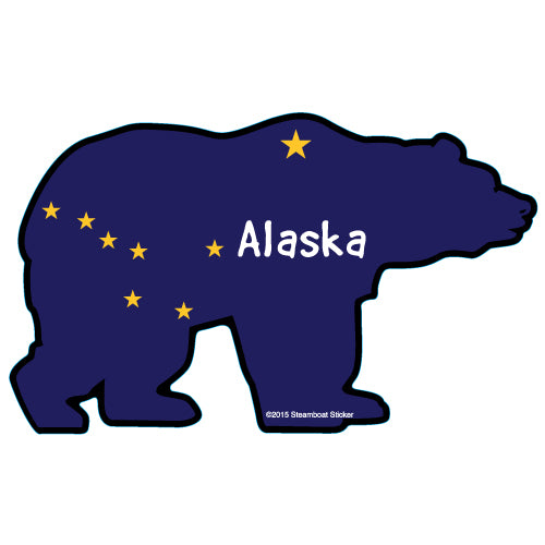 AK Flag Bear Sticker