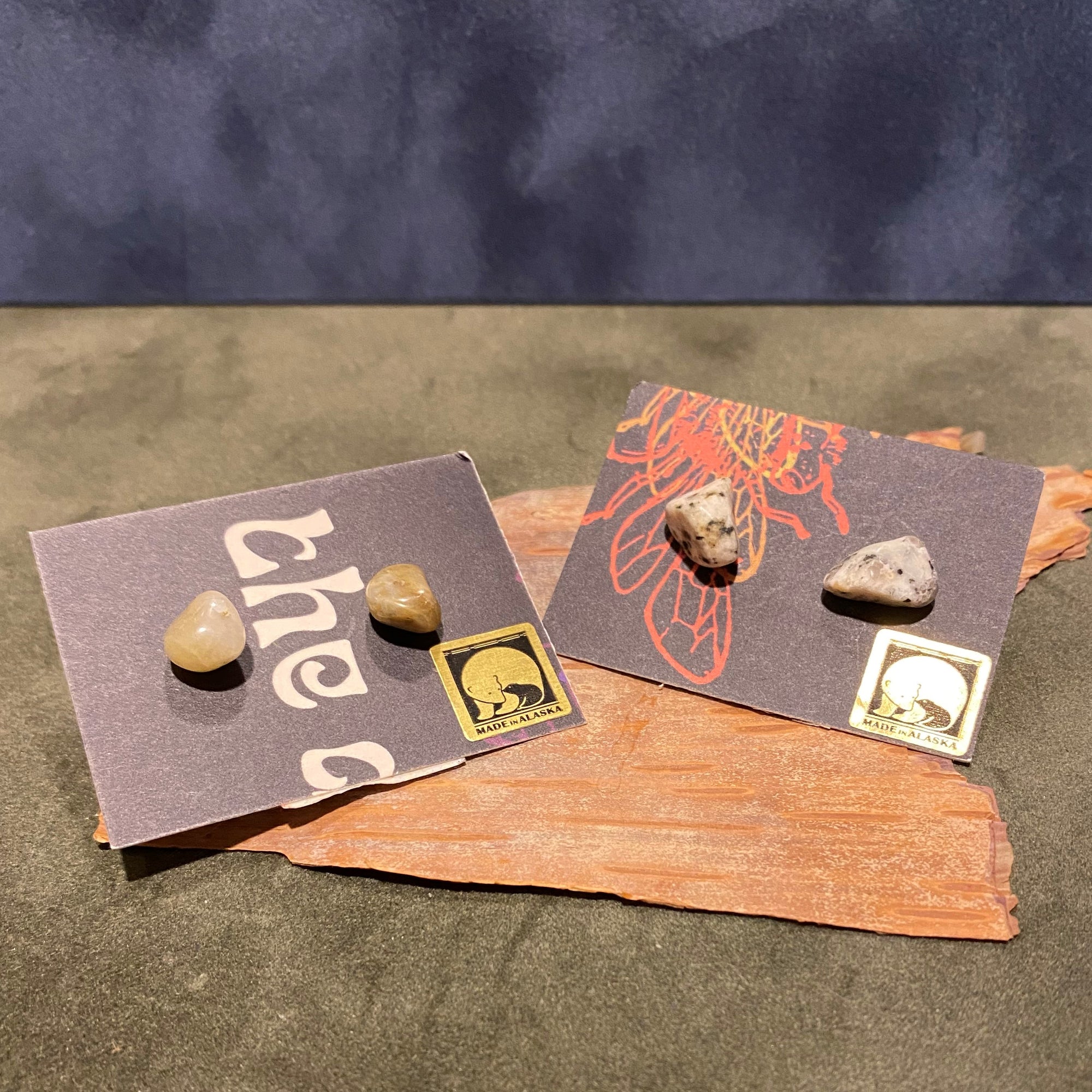 Alaska Beach Stone Post Earrings