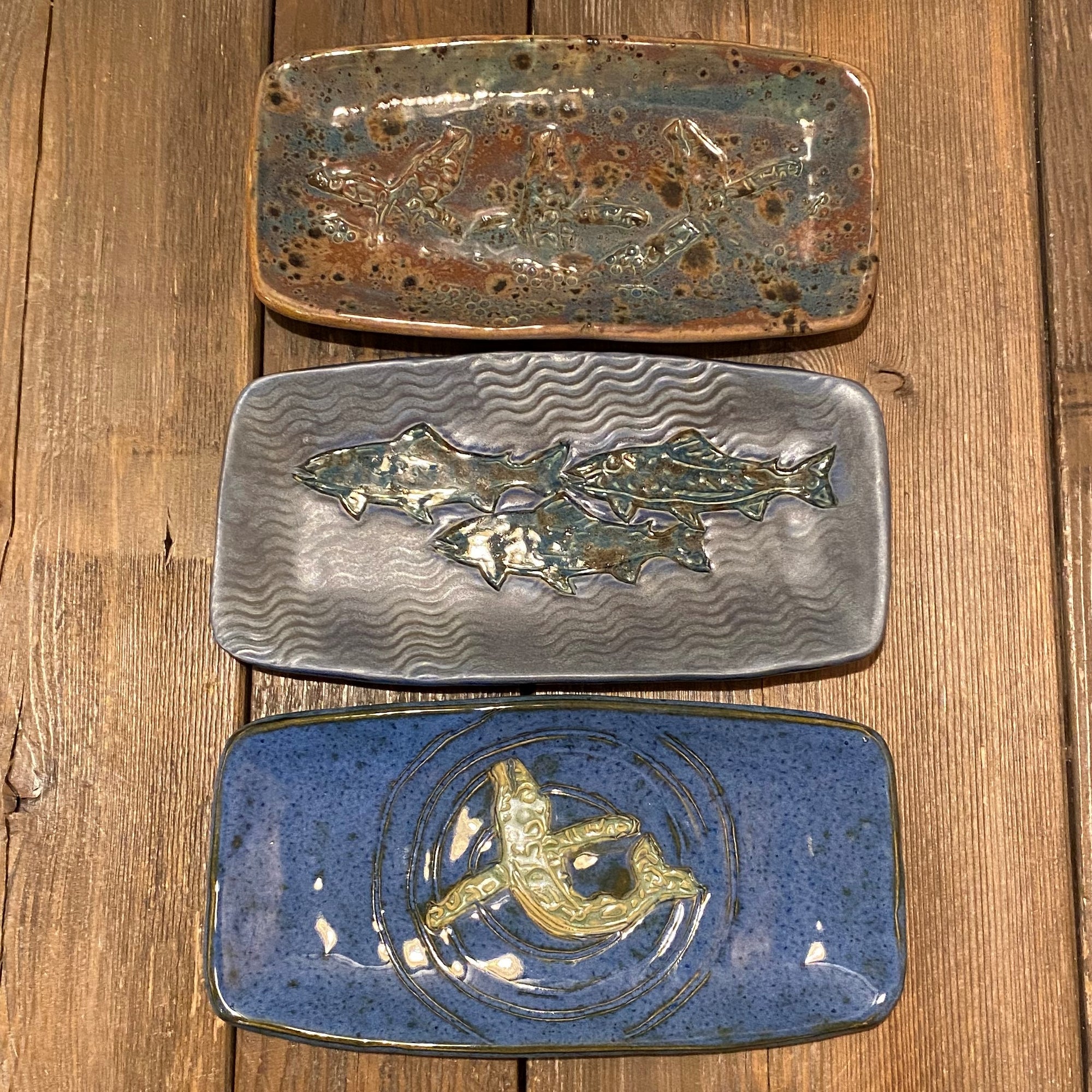 Ceramic Rectangle Fish Tray Small