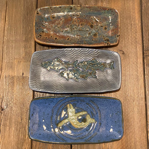 Ceramic Rectangle Fish Tray Small