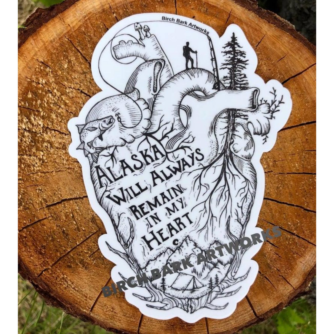 Alaska Heart Sticker