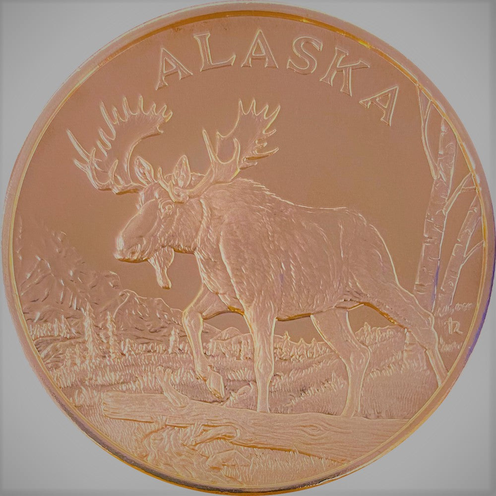 Bull Moose Copper Medallion