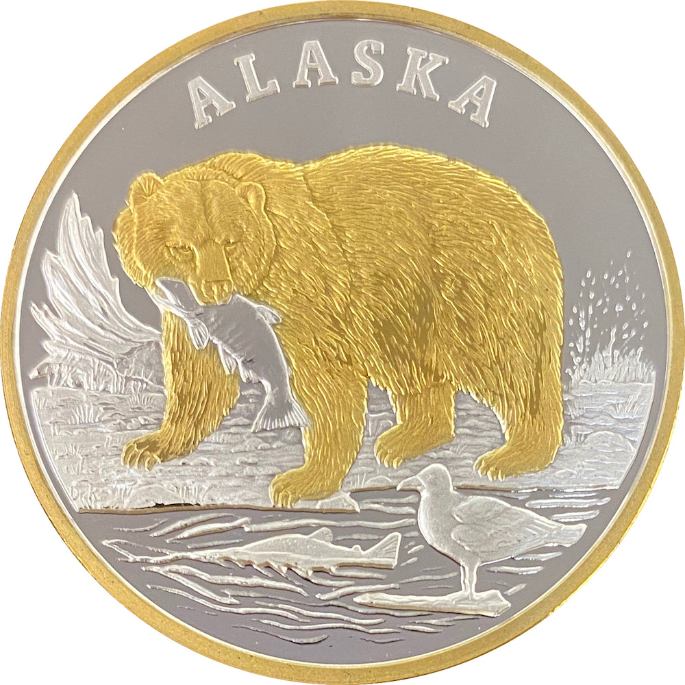 Grizzly Bear 1oz Gold Medallion