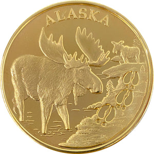 Moose Track Copper Medallion