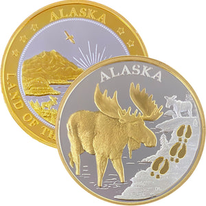 Moose Track 1oz Double Sided Gold Medallion